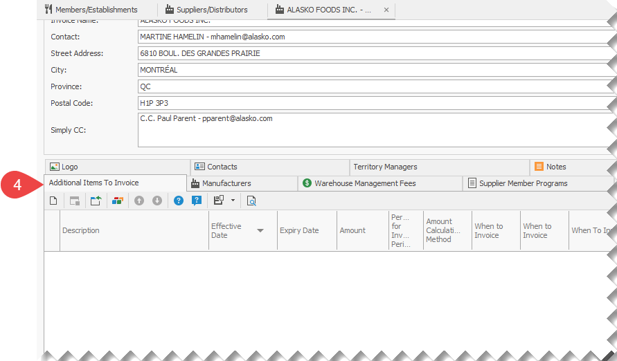 Supplier - Open Additional Items To Invoice