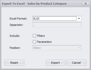 ExportToExcelDialog ExportToExcelDialog