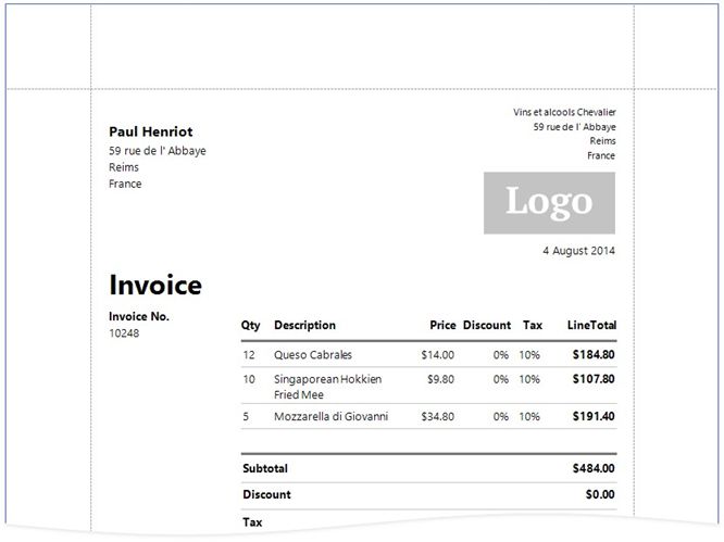 InvoiceTemplatereport