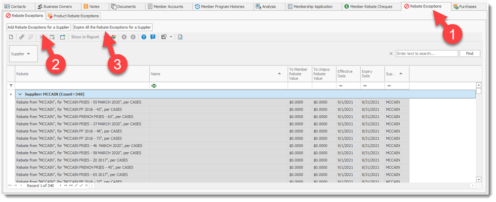 memberRebateExceptions
