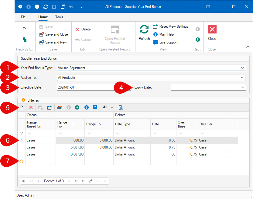 Figure 2: Supplier Year-End Bonus Entry Screen Figure 2: Supplier Year-End Bonus Entry Screen